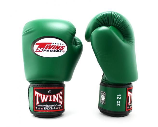 Twins Special Leather Boxing Gloves BGVL 3 DK GREEN