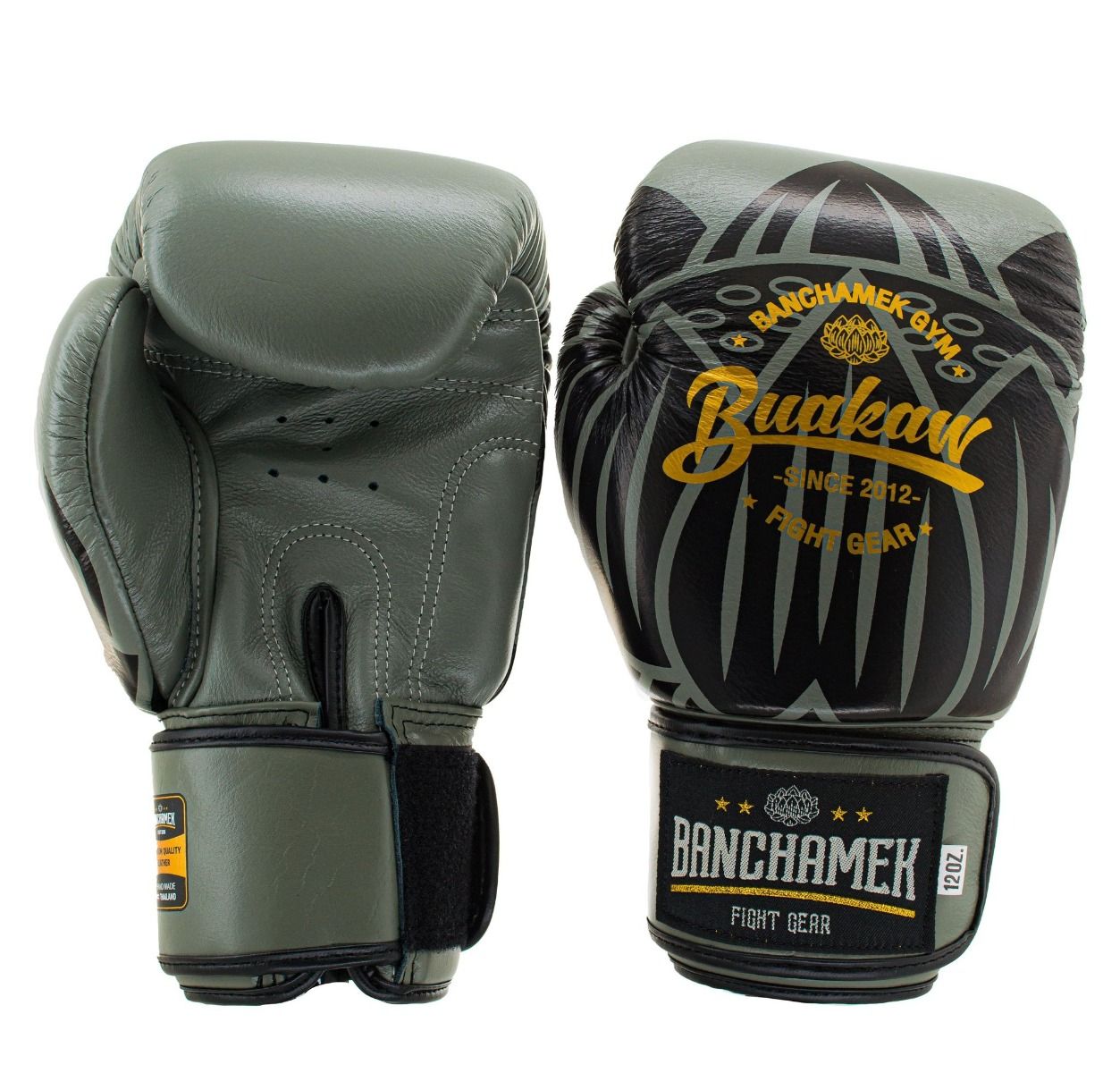 BANCHAMEK Leather Boxing Gloves BUAKAW 3 Green