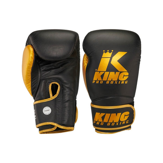 King Leather Boxing Gloves KPB/BG STAR 16 Gold/Black
